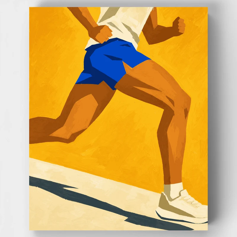 Mid-Stride Runner - Paint by Numbers Kit