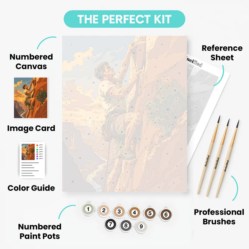 Canyon Rock Climber - Paint by Numbers Kit