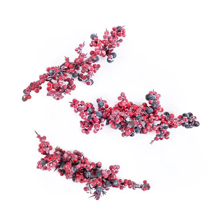 3D Decorative Red Branches, Set of 3