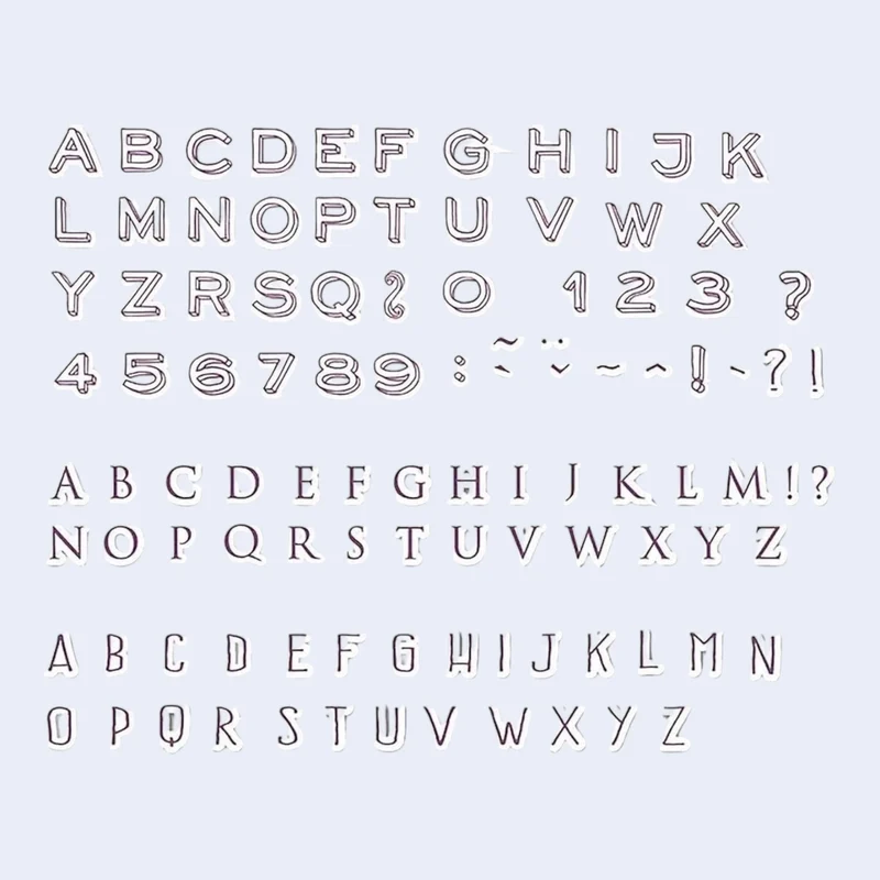 Aladine. Stempelset Mini Alphabet, inkl. Stempelkissen, 103 Stk.