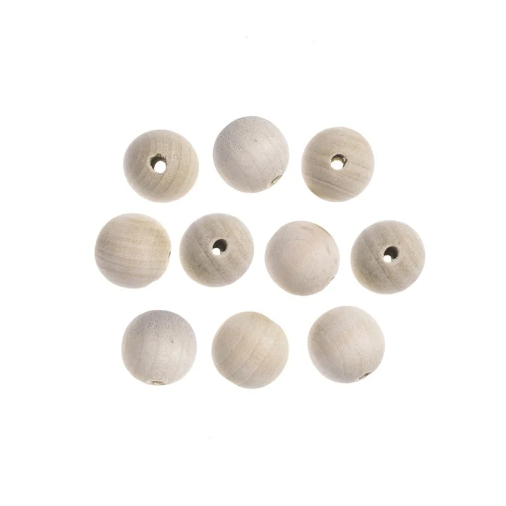 Wooden Beads 2.5 cm – Set of 10