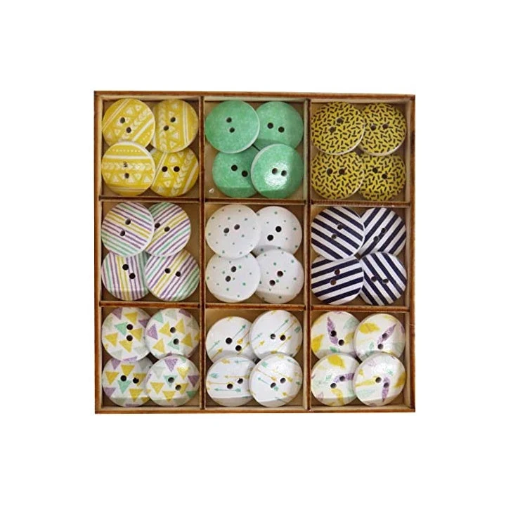 Craft Sensations Wooden Buttons, 36 pcs
