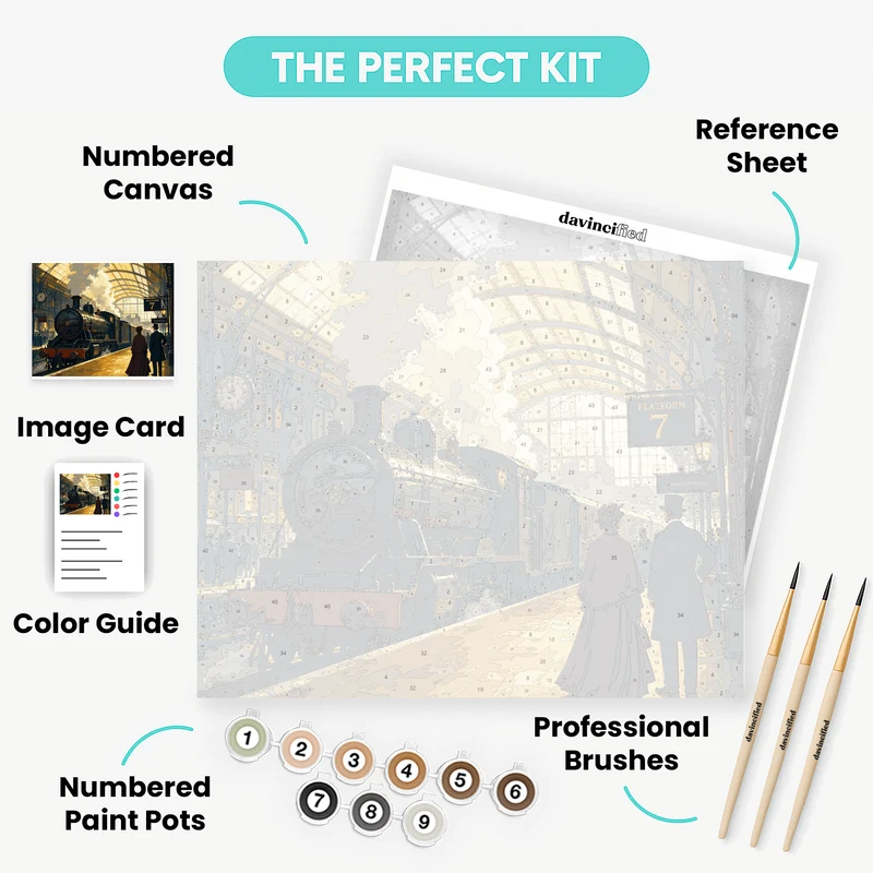 Steam at Platform 7 - Paint by Numbers Kit