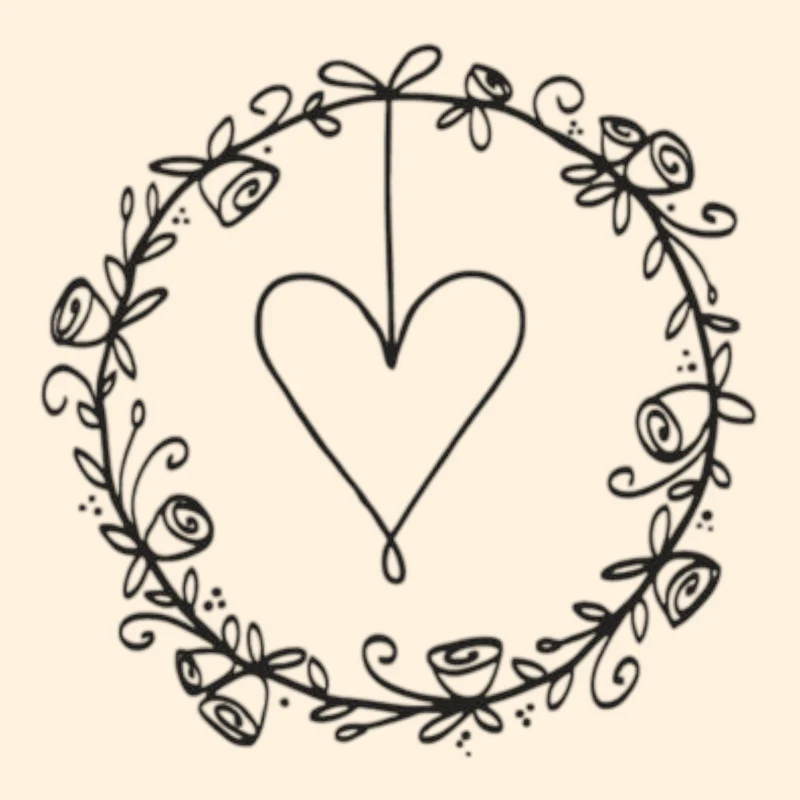 Rayher Holzstempel Hochzeitskranz 5 × 5cm