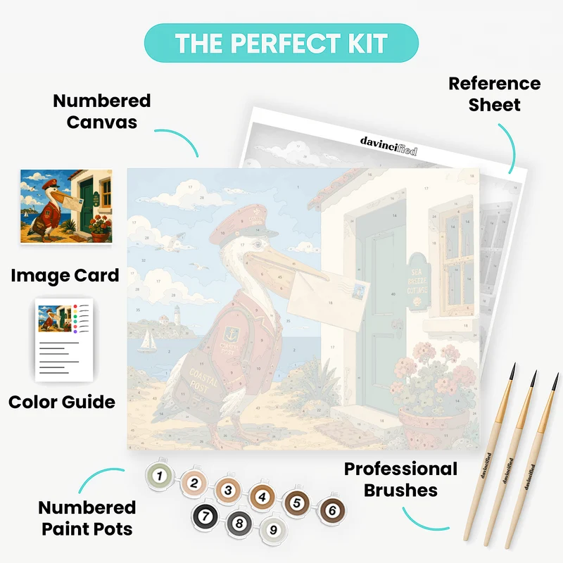 Pelican Postman - Paint by Numbers Kit