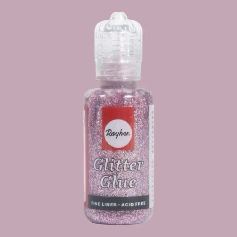 Rayher Glitter-Glue Metallic – 20 ml, Rosé