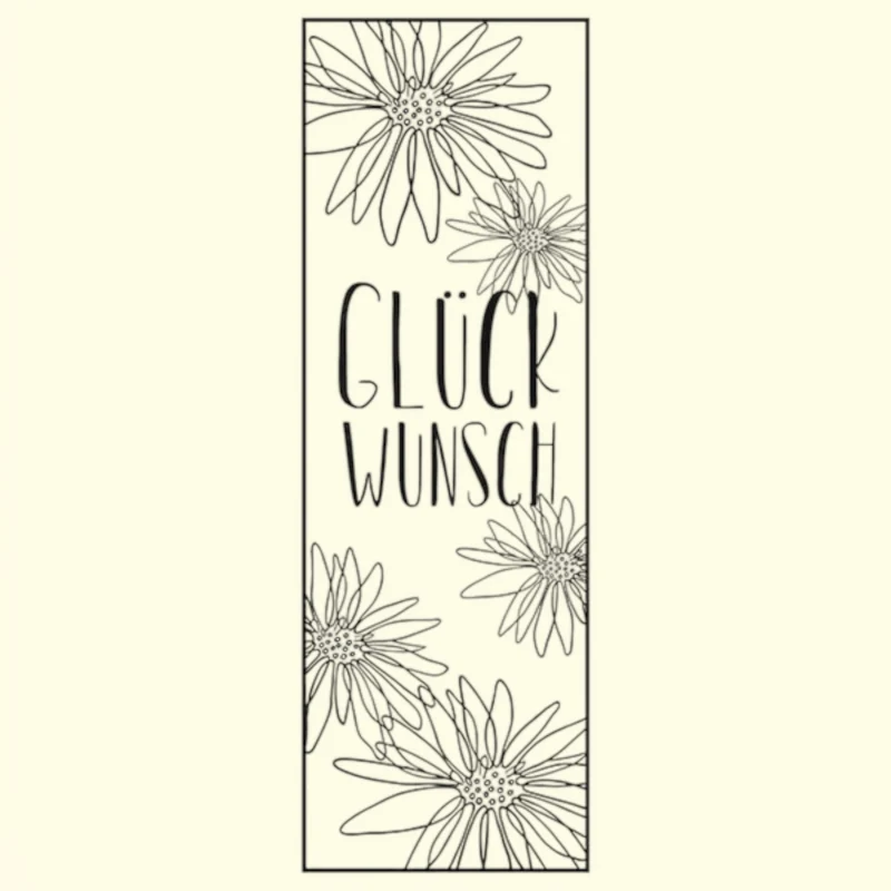 Rayher Holzstempel Blütenmeer-Glückwunsch 4x11cm