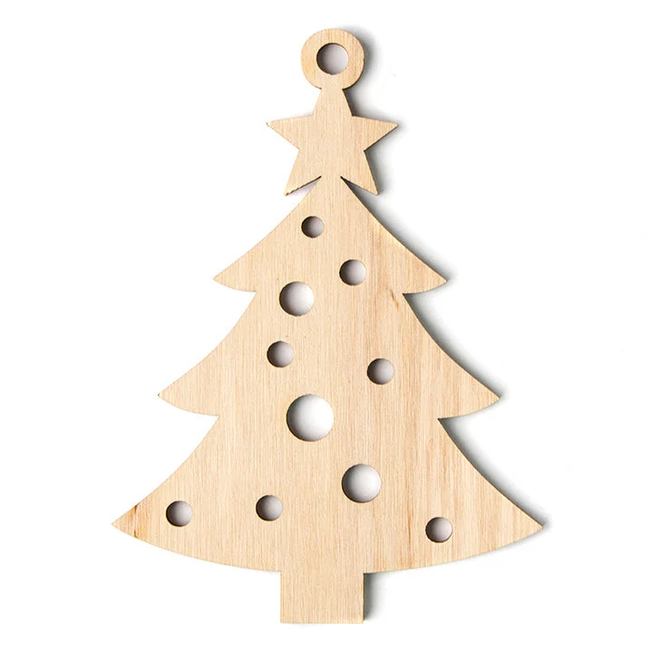 MXH Wooden Christmas Decoration, Set of 5, MXH702st