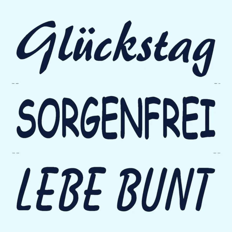 Glorex Reliefeinlage Glückstag Sorgenfrei, Lebe Bunt