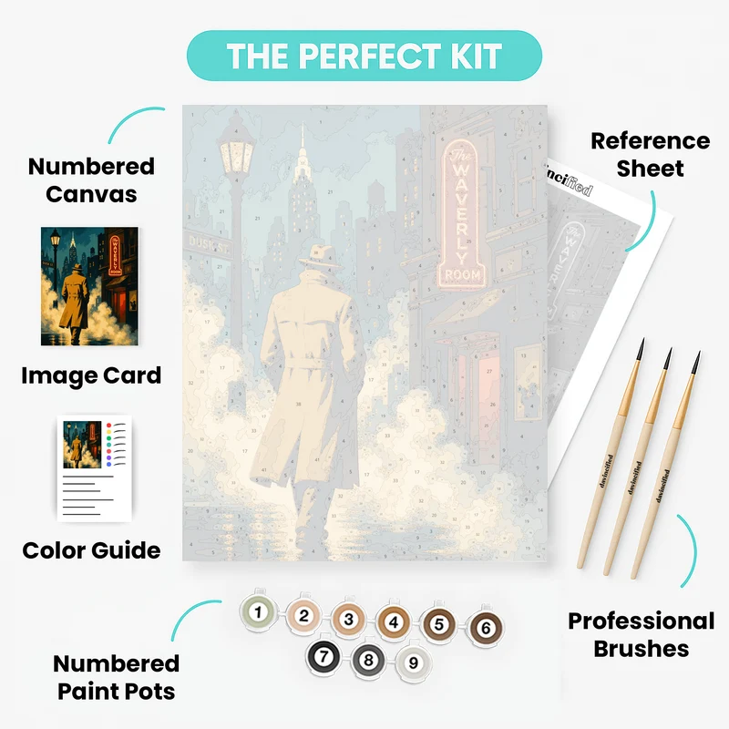 Dusk Street Detective - Paint by Numbers Kit