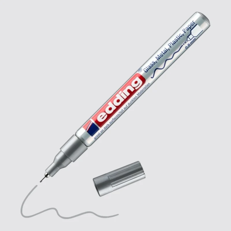 Edding 780 Glanzlack-Marker Silber, 0,8 mm