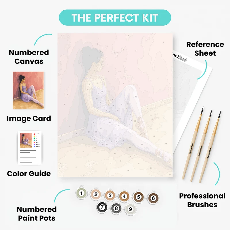 Ballerina's Quiet Rest - Paint by Numbers Kit