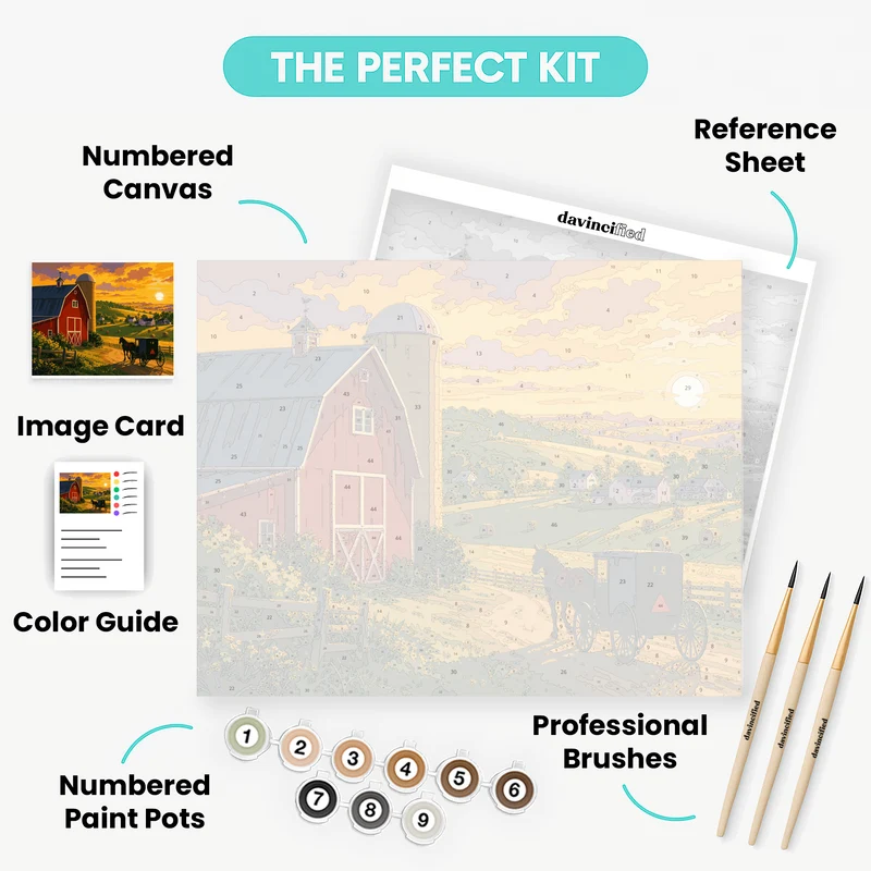 Amish Buggy Sunset - Paint by Numbers Kit