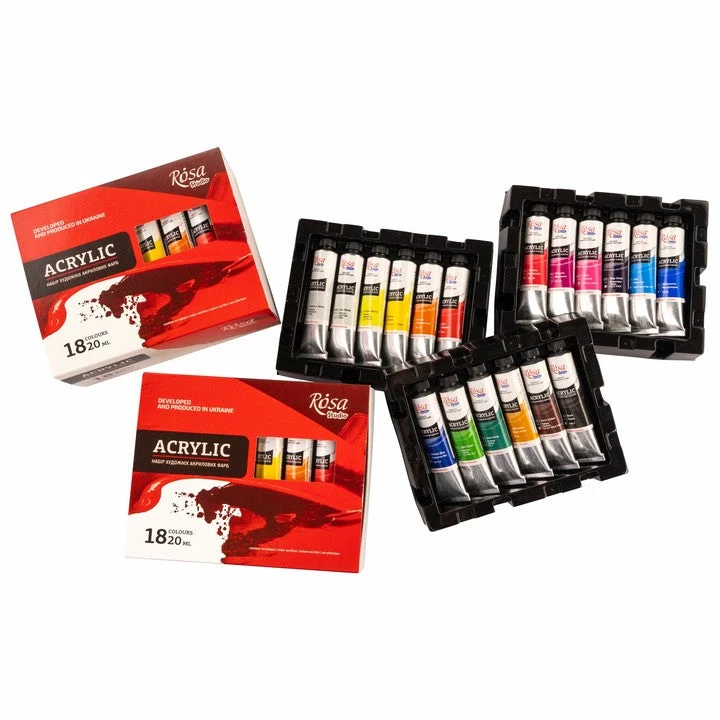 ROSA STUDIO Acrylic Paint Set | 18x20 ml