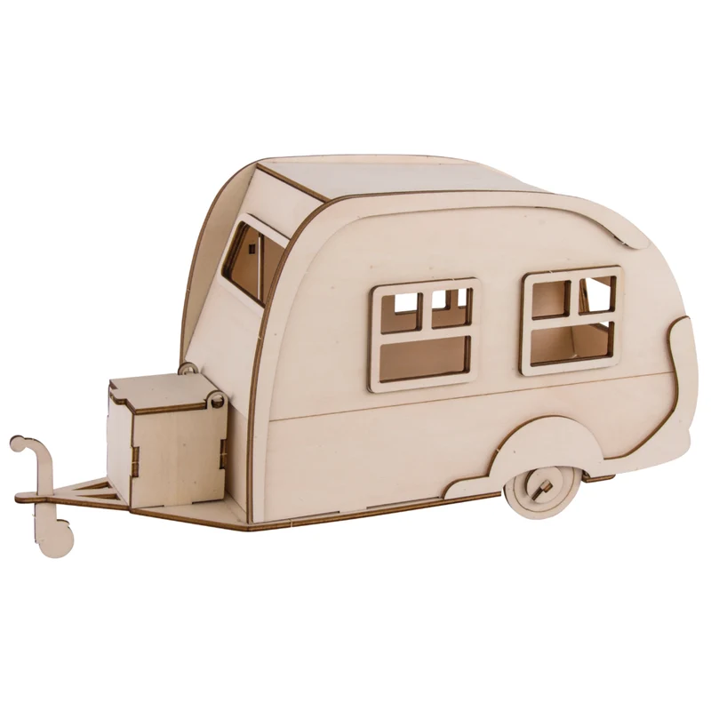 Wohnwagen Holzbausatz 3D