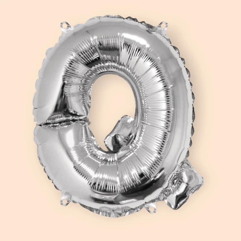 Folienballon, Buchstabe Q 40cm