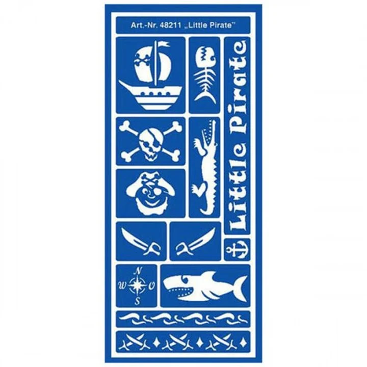Small Pirate Self-Adhesive Stencil 12.5 x 28.5 cm