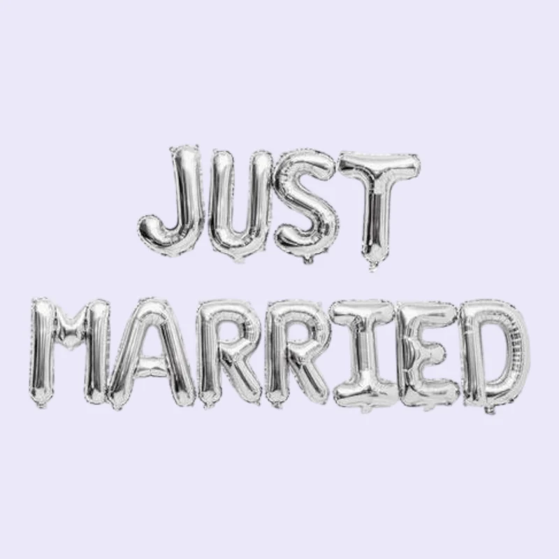 Folienballon Just Married – 40cm
