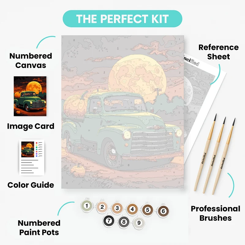 Harvest Moon Vintage Truck - Paint by Numbers Kit