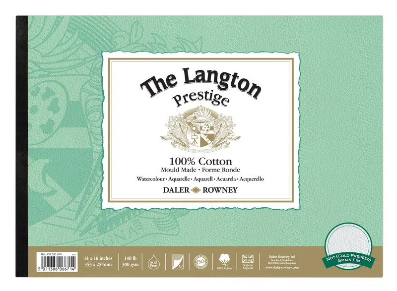 Акварелен блок DALER ROWNEY The Langton Prestige 300 g/m² – 12 листа