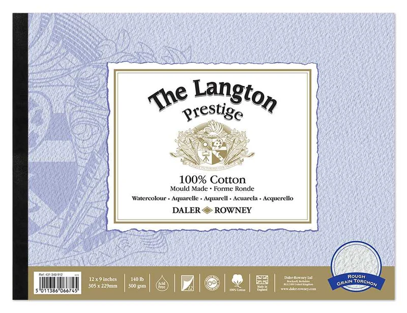 Akvarelni blok DALER ROWNEY The Langton Prestige 300 g/m² – 12 listova