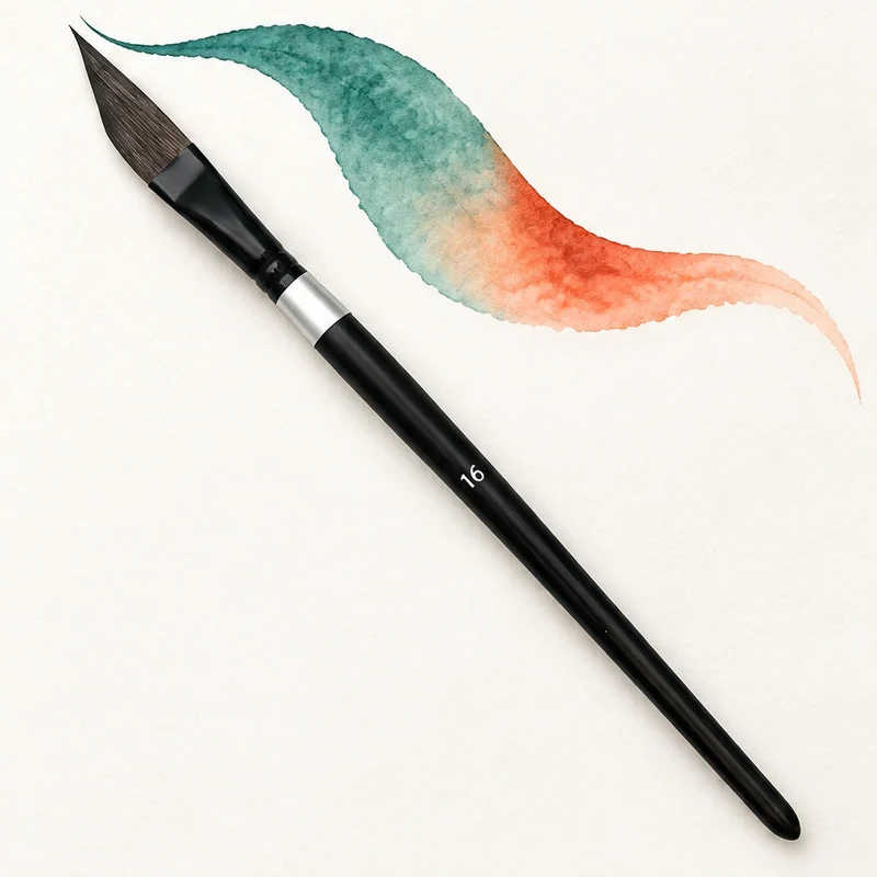 Schräger Aquarellpinsel Sword Liner - Größe 8 - 20