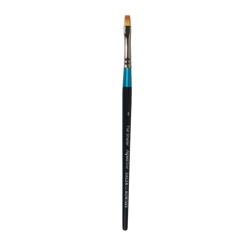 Плоска четка за акварел DALER ROWNEY Aquafine със синтетичен косъм и къса дръжка