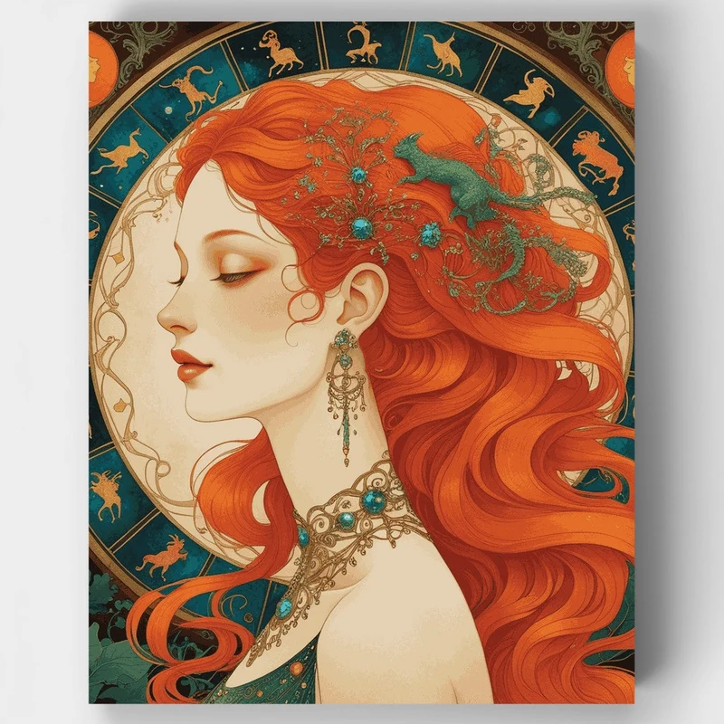 Celestial Zodiac Maiden - Paint by Numbers Kit