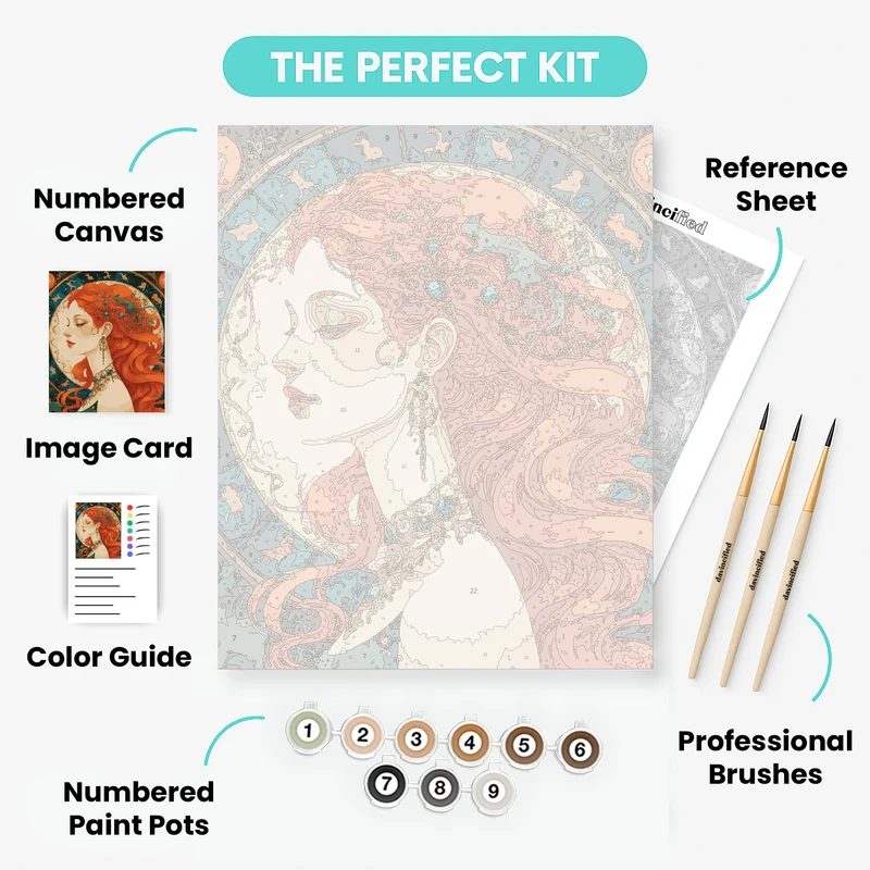 Celestial Zodiac Maiden - Paint by Numbers Kit