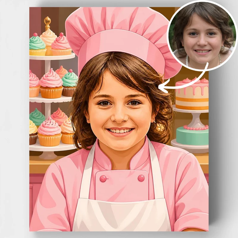 Sweet Bakery Chef - Custom Paint by Numbers Kit
