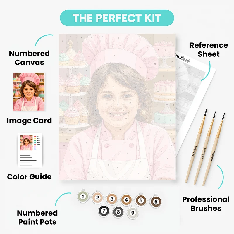 Sweet Bakery Chef - Custom Paint by Numbers Kit