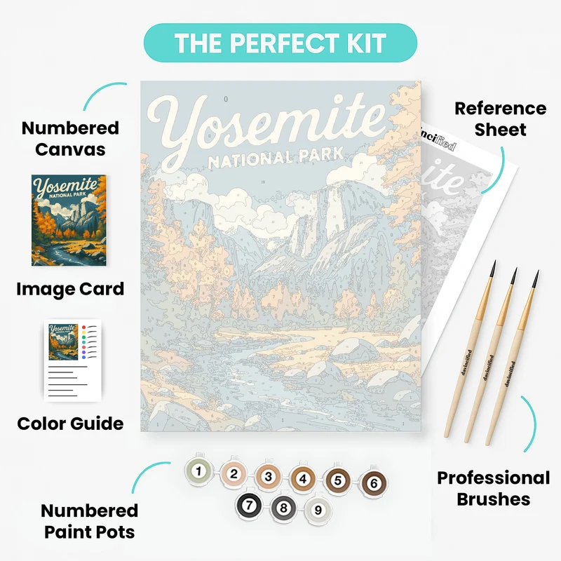 Autumn in Yosemite Valley - Paint by Numbers Kit
