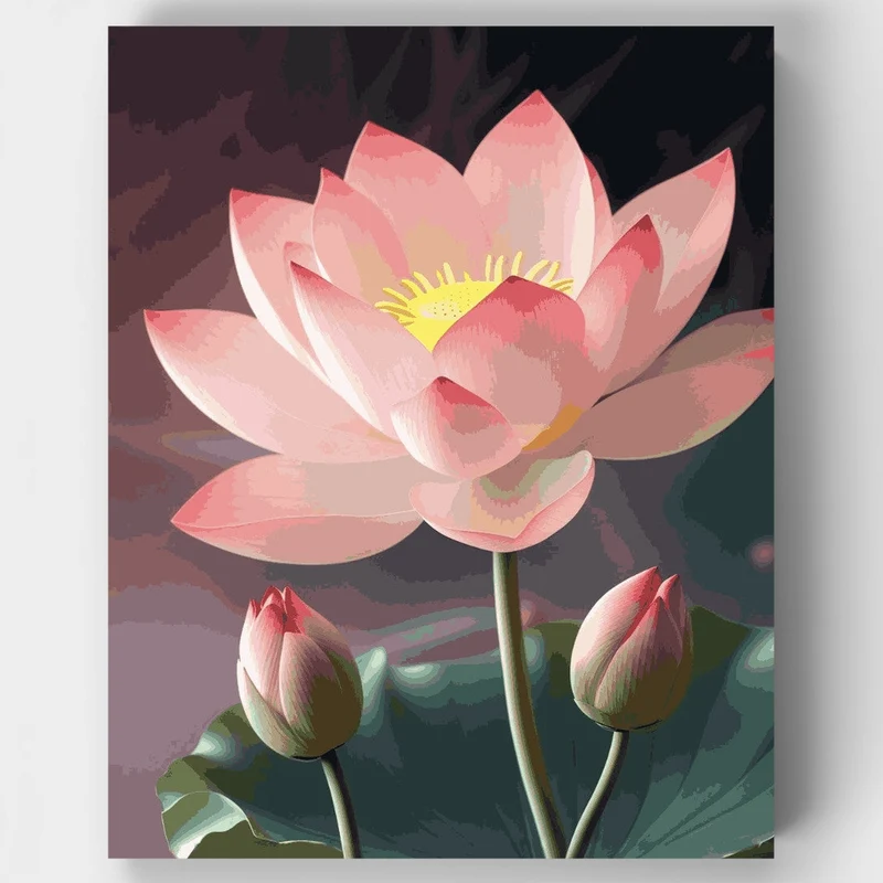 Serene Lotus Bloom - Paint by Numbers Kit