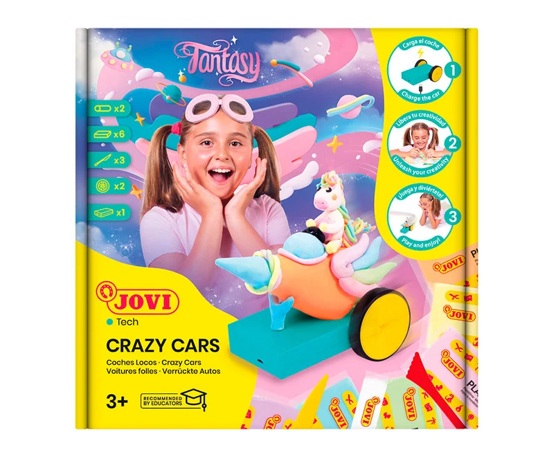 Ustvarjalni set za modeliranje JOVI Tech Crazy Cars Fantasy 14 kosov