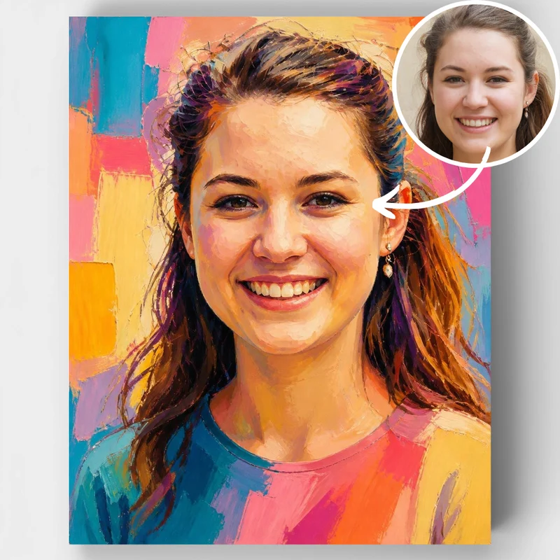 Modern Portrait - Custom Paint by Numbers Kit