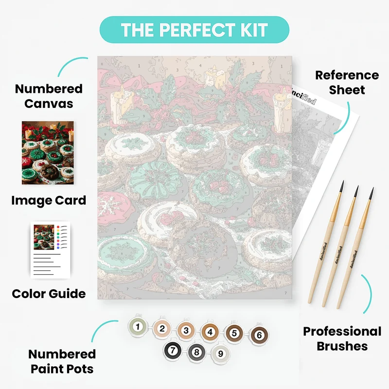 Christmas Cookie Delight - Paint by Numbers Kit