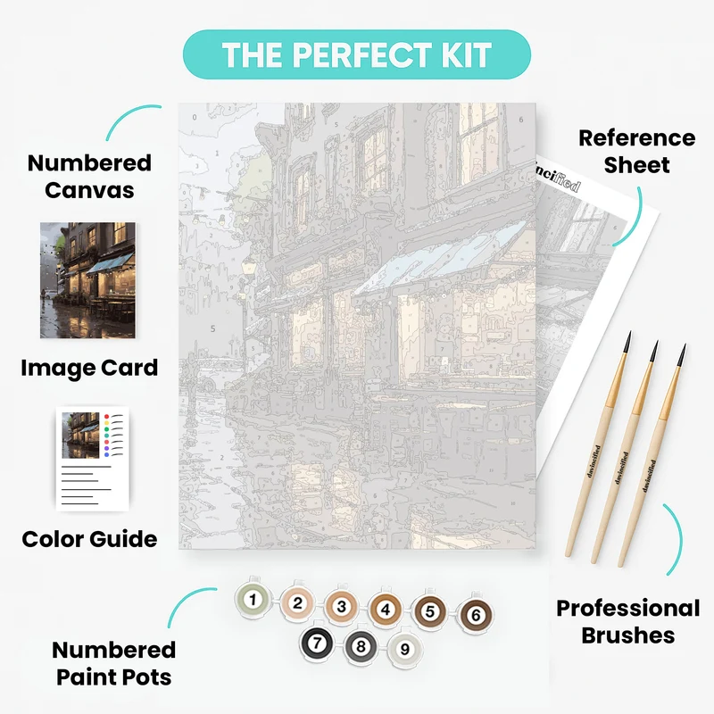 Cozy Evening Stroll - Paint by Numbers Kit