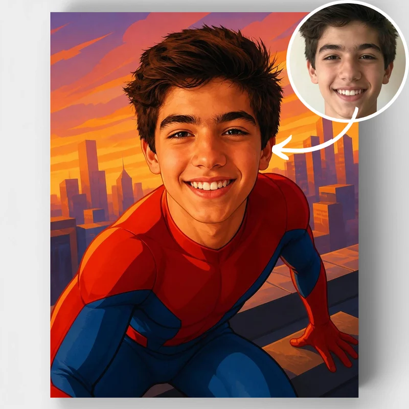 Slinging Hero - Custom Paint by Numbers Kit