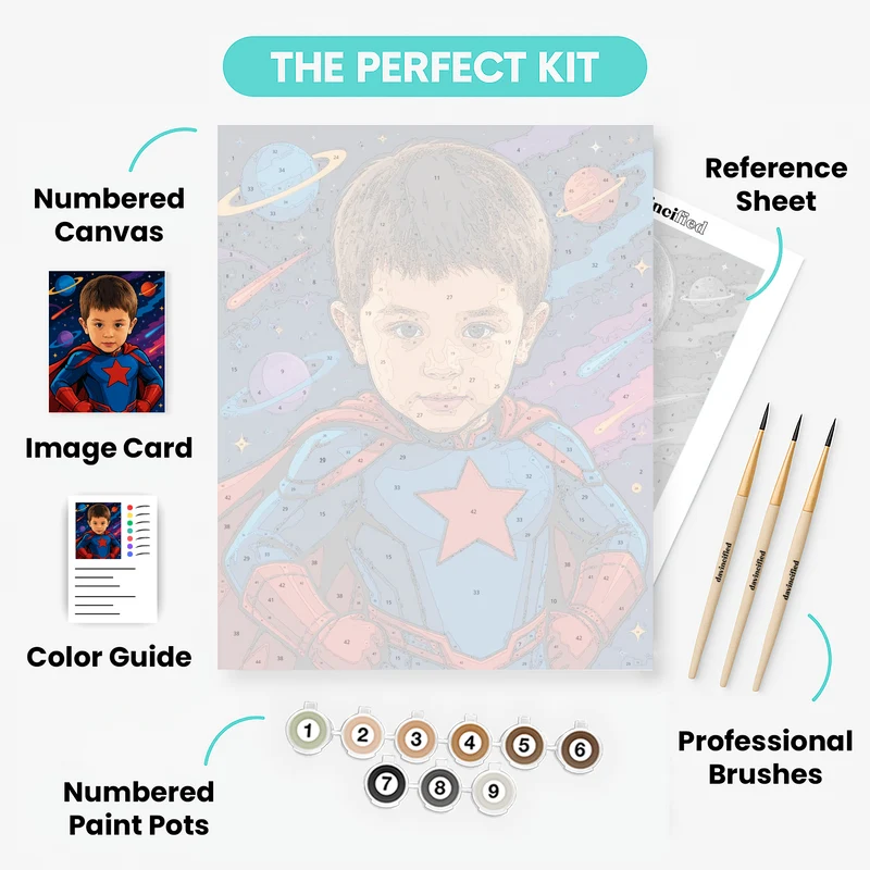Galactic Guardian - Custom Paint by Numbers Kit