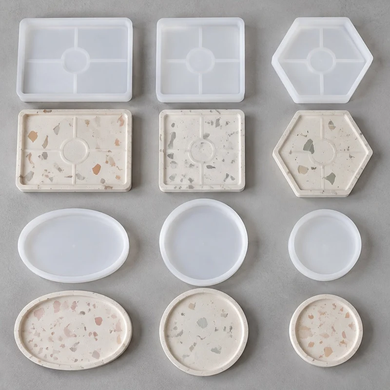 Stampo flessibile in silicone per colata di vassoi e sottobicchieri