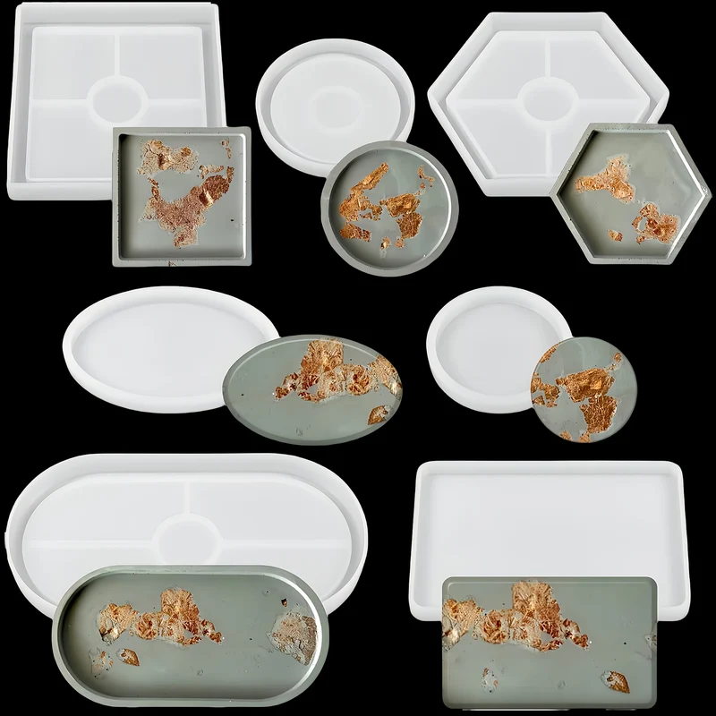 Stampo flessibile in silicone per colata di vassoi e sottobicchieri