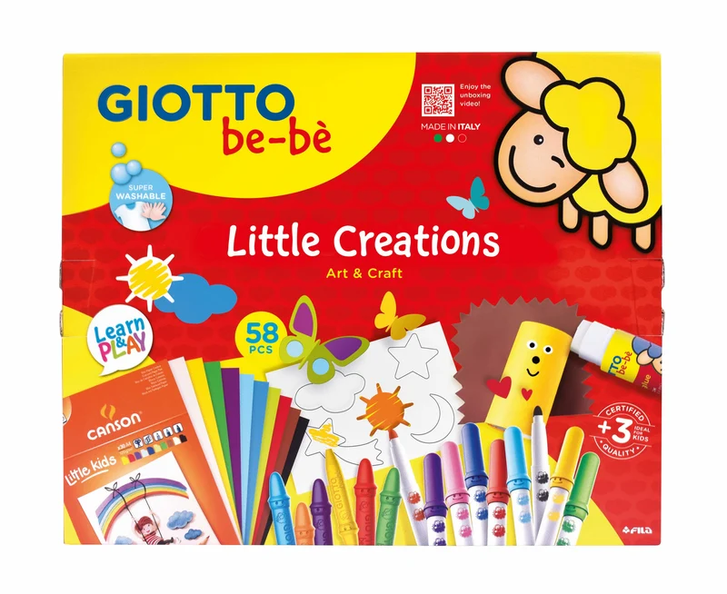Ustvarjalni set za otroke GIOTTO be-bè Little Creations 58 kosov