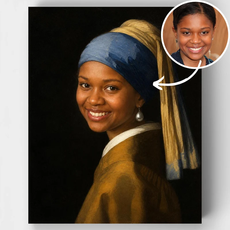 Girl with a Pearl Earring - Custom Paint by Numbers Kit