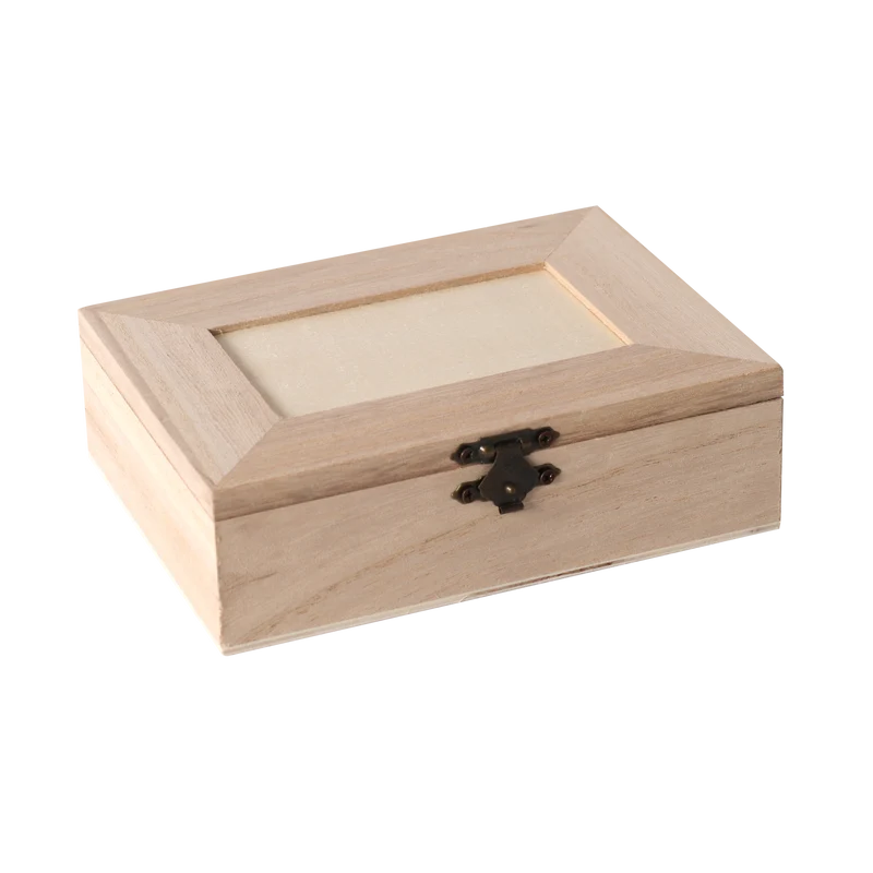 Scatola in legno con 4 scomparti Pentart 14 x 10 x 3,5 cm