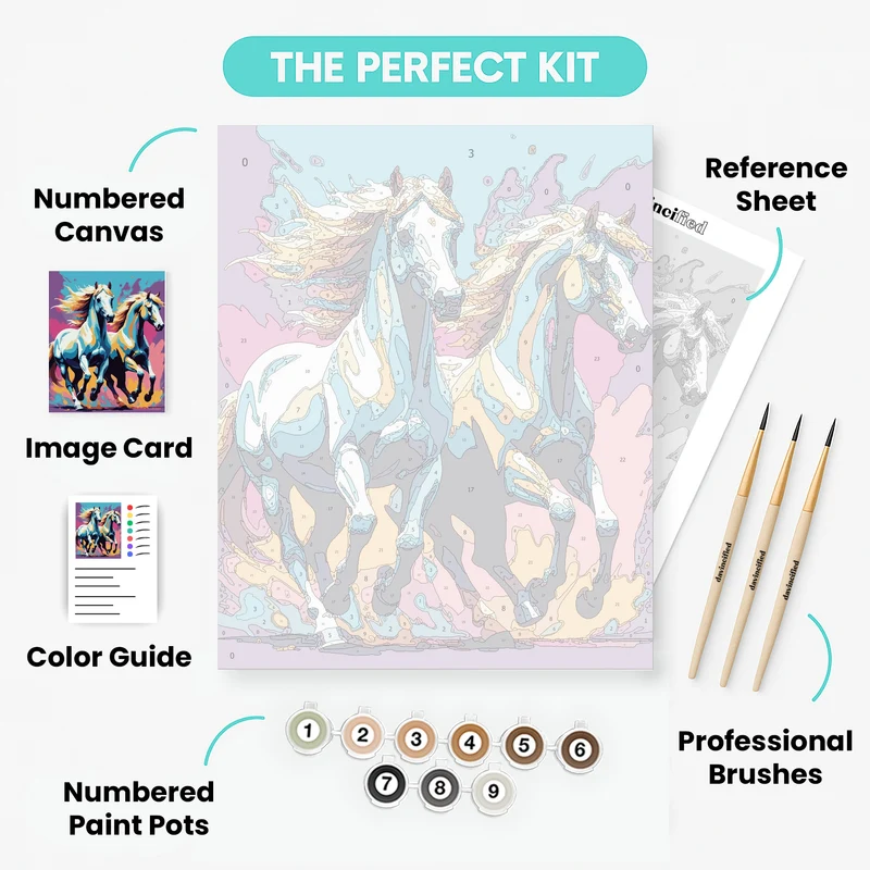 Wild Horses - Paint by Numbers Kit