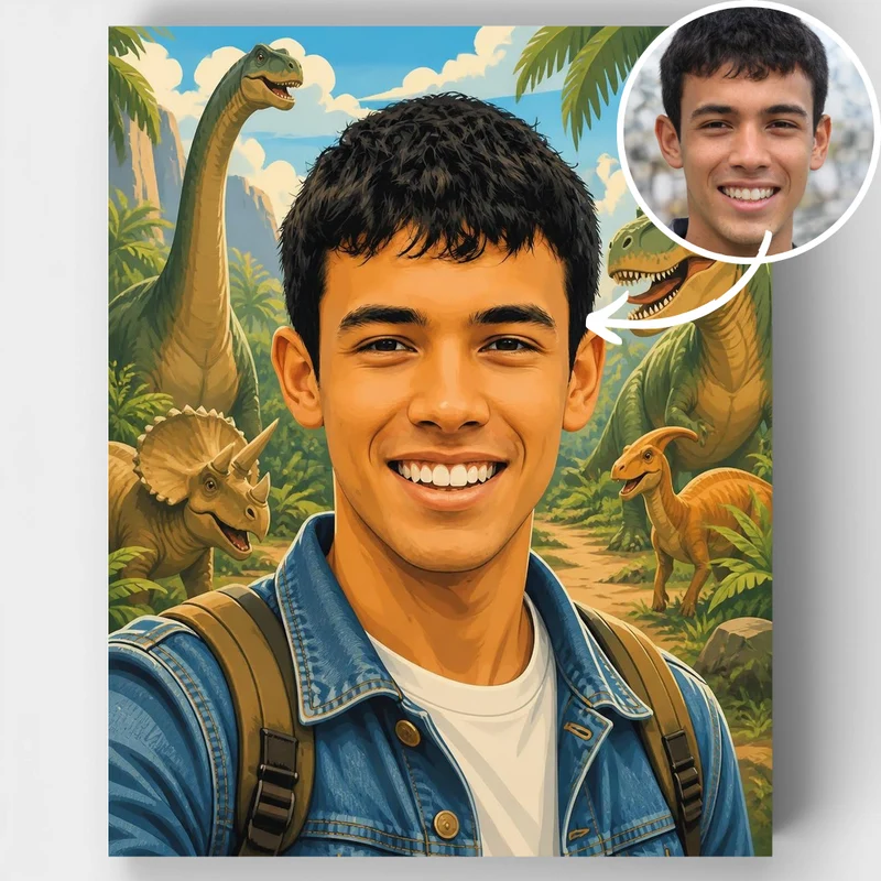 Dinosaur Safari - Custom Paint by Numbers Kit