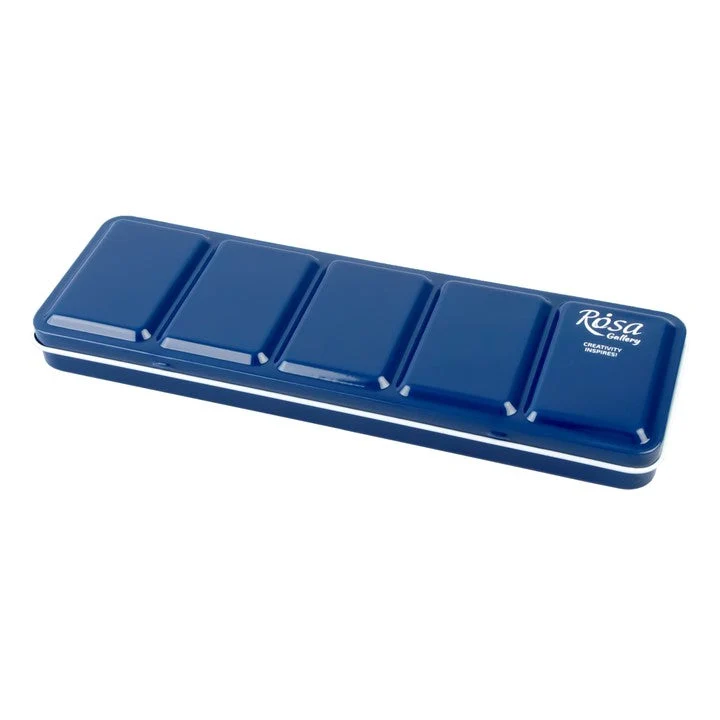 ROSA GALLERY Watercolor Paint Case, Metallic, Indigo, 21 Pans