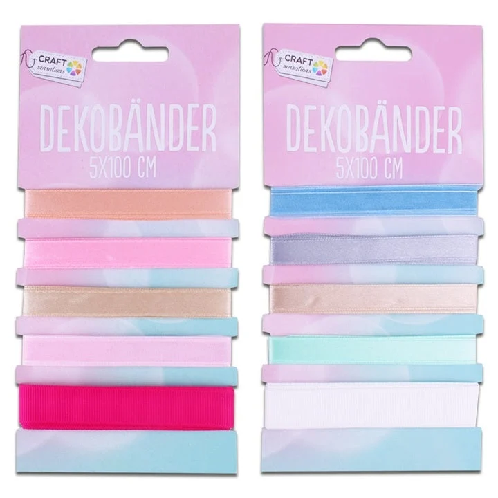 Craft Sensations Decorative Ribbon, 100 cm, Set of 5