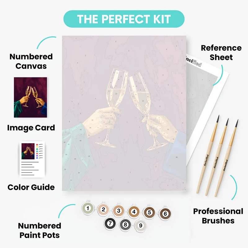 Champagne Toast - Paint by Numbers Kit
