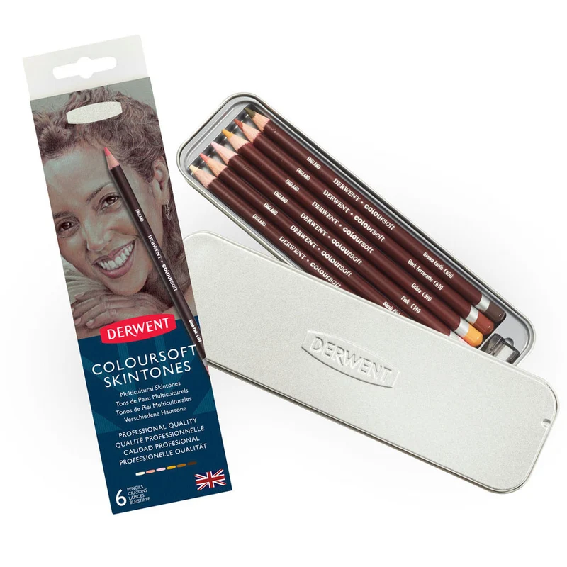 Derwent - Coloursoft Skintones 6 Tin